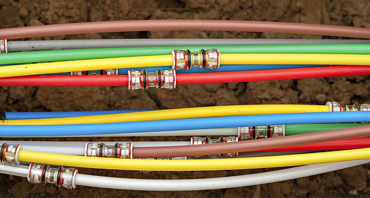 Glasfaserleitungen